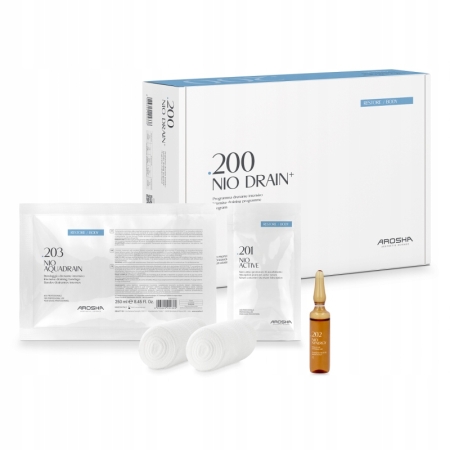 Arosha .200 NIO DRAIN ZESTAW ZABIEGOWY CELLULIT WODNY / OBRZĘK 4zabiegi