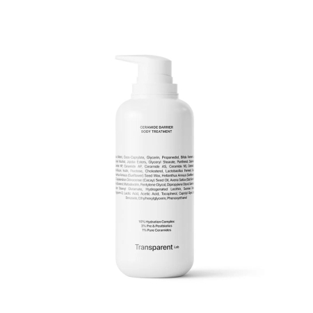 TRANSPARENT LAB CERAMIDE BARRIER BODY TREATMENT – KURACJA DO CIAŁA Z CERAMIDAMI, 400 ML