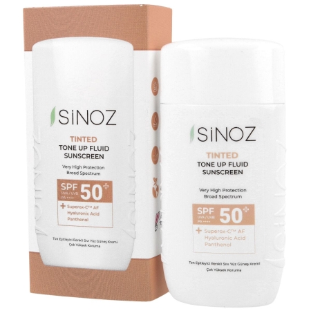 Sinoz - Tinted Tone Up Fluid Sunscreen Tonizujący balsam do opalania, 50ml