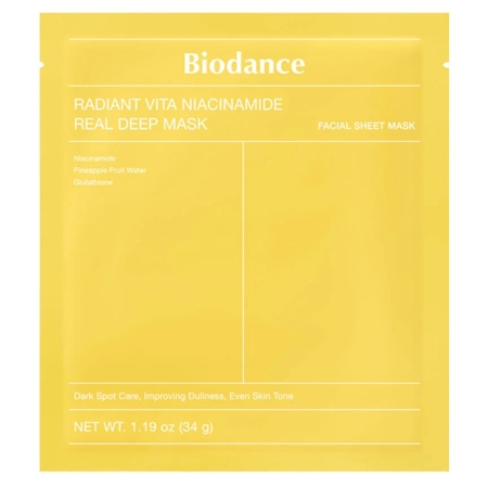 BIODANCE - Radiant Vita Niacinamide Real Deep Mask, 34g - rozjaśniająca maseczka do twarzy