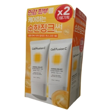 Cell Fusion C DermaRelief Sunscreen 100 SPF50 2x35ml