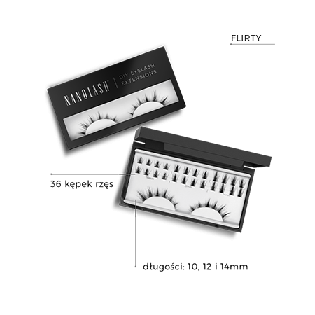 Nanolash FLIRTY Sztuczne rzęsy w kępkach do samodzielnego przedłużania