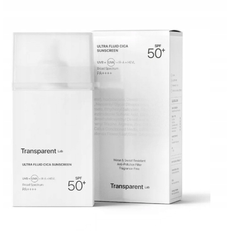 Transparent Lab - Ultra Fluid Cica Sunscreen - Hybrydowy Krem SPF50+ - 100ml