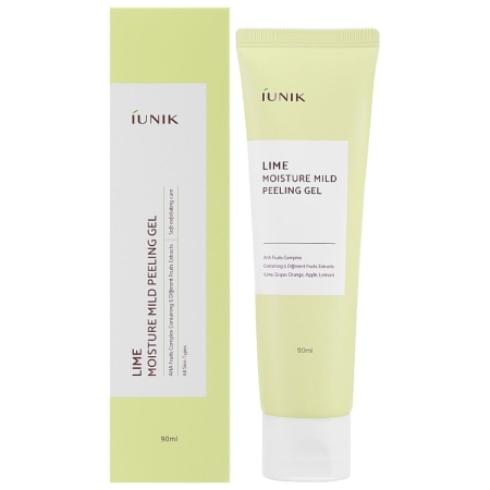 iUNIK Lime Moisture Mild Peeling Gel 90 ml - Łagodny peeling żelowy do twarzy