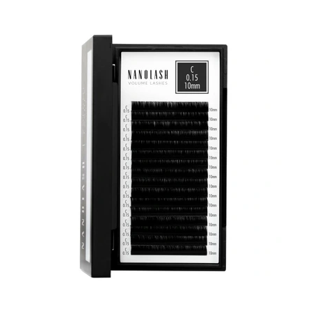 Nanolash Sztuczne rzęsy do przedłużania 0.07 skręt C 10mm 16 pasków