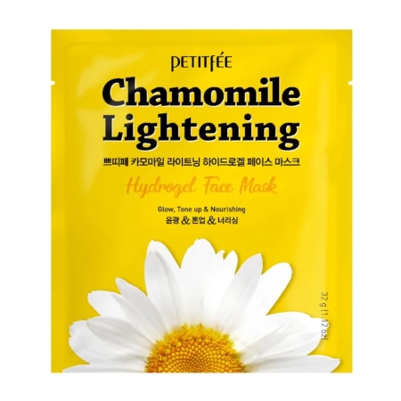 Petitfee - Chamomile Lightening Hydrogel Face Mask, 32g - rozświetlająca maska w płachcie