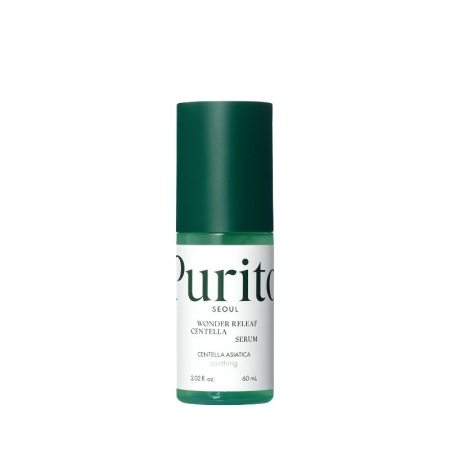 PURITO SEOUL Wonder Releaf Centella Serum, Łagodzące serum z ekstraktem z wąkroty azjatyckiej, 60ml